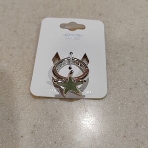 Turquoise Sea Glass Starfish Ring